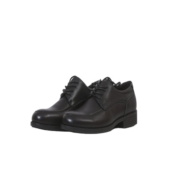 Zapatos ejecutivos de hombres con tacón bajo de sola sin deslizamiento marrón