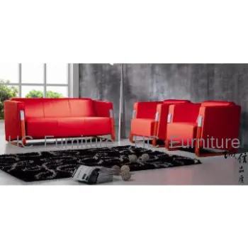 RED PU leather great design office sofa,office furniture,sofa set
