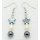 hematite pearl star beads earring