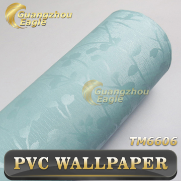 3D Blue Flower Pattern PVC Wallpaper Sticker For Home Bedroom Decoration