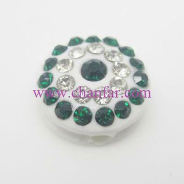 Hot sale crystal pave resin beads for bracelet making