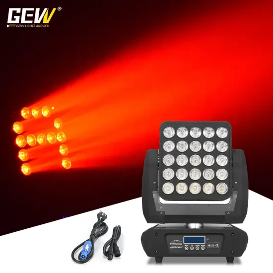 GEVV LED Matrix Light 5x5 25x12w RGBW 4in1 Beam Moving Head