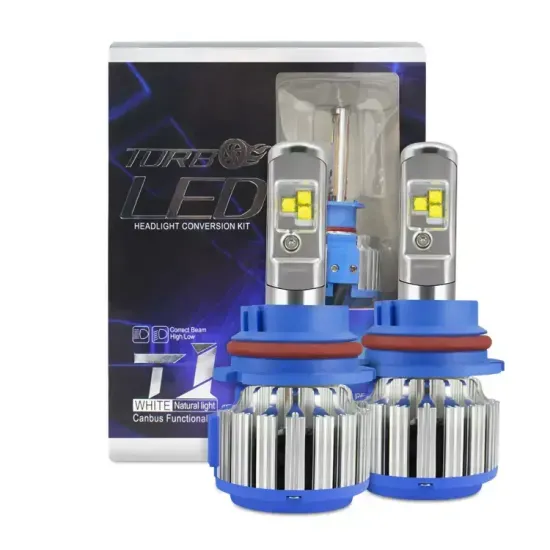 Super Brightness Turbo T1 LED Canbus 9007 Car Light Bulbs: Enhancing Your Night Drive with High-Quality LED Headlights for All Vehicles