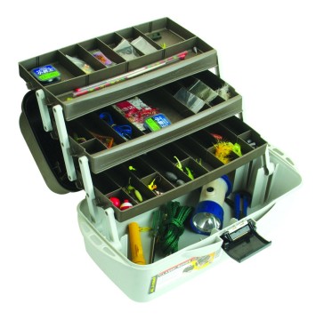 Multi-Functional Personalized Tackle and Tool Storage Box: 20\" Plastic Container with Three Retractable Drawers and Cases
