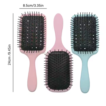 Nylon Bristle Square Paddle hollow-back Brush
