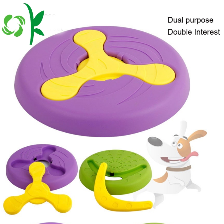 Detachable Silicone Dog Fly Disc Pet Frisbee Toys