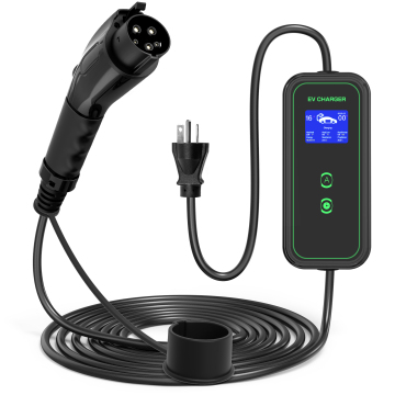 OEM ODM Waterproof Portable EV Charger 7kW 32A SAE J1772 with LCD Screen
