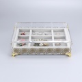 Golden Acrylic Jewelry Display with flannel