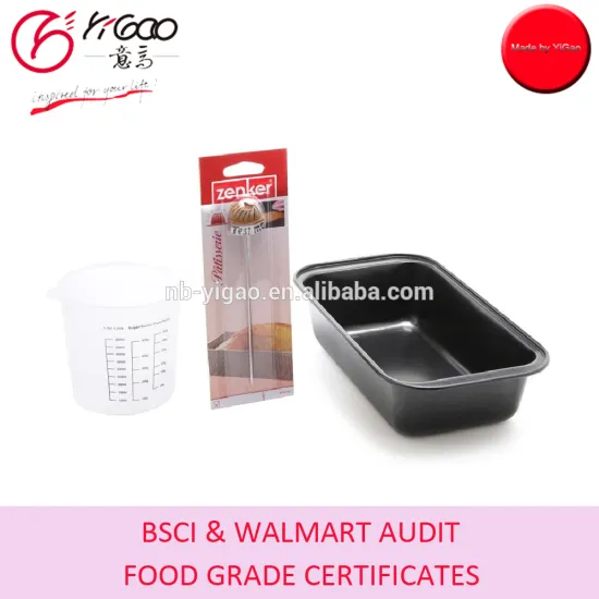 YG-ST5031 25x13x6.5cm Carbon Steel Bread Loaf Baking Mould Set with Measuring Cup & Testing Tool