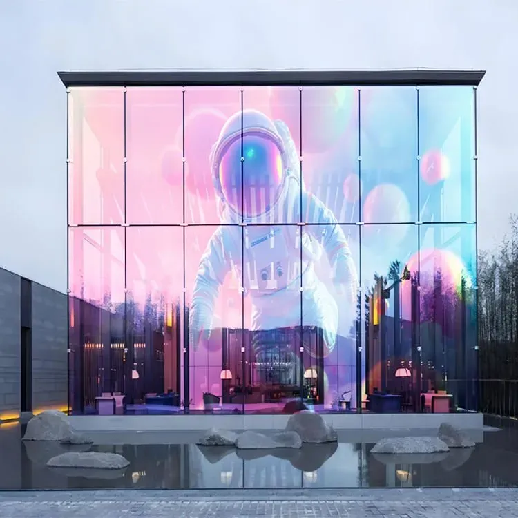 COB LED Transparent Film Screen P3.91 Indoor Full Color Display Window