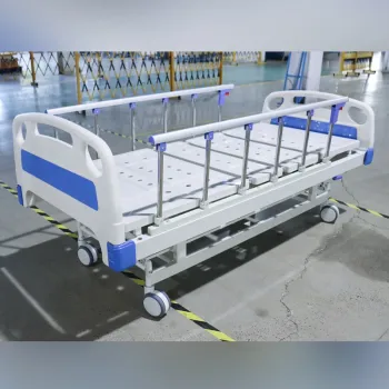Biobase MF203S: Double-Crank Hospital Bed with ABS Plastic Tabletop for Enhanced Mobility and Functionality