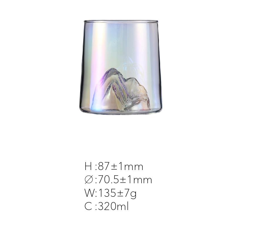 Празрысты напаўпразрысты бляск шкляной свечкі з свечкамі