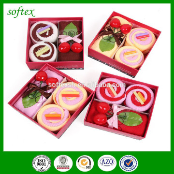 Exports Europe cake towel gift basket towel cake for Wedding business gifts