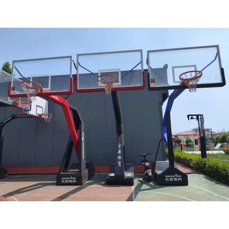 Mechanically Adjusted Basketball Hoop Stand