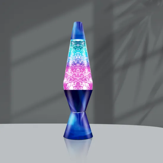 Transparent Rocket Table Light: Customized Glass Glitter Lamp Night Light