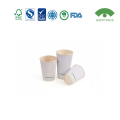 Vaso de papel de pared ondulado con textura ecológica