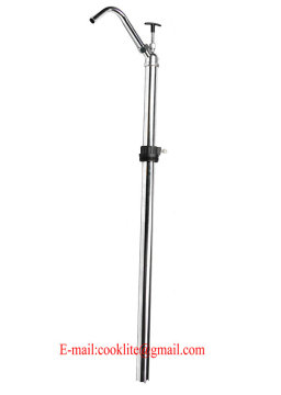 Piston Pump / Lift Hand Oil Pump 304 Stainless Steel Lift Action Chemicals Barrel Pump for 15-55 Gallon Drums with PTFE Seals