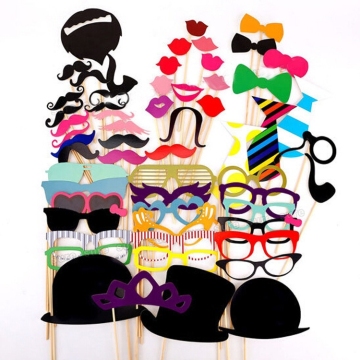 Wholesale halloween Photo Booth Props 60Pcs/Set 2015 New Photobooth For Wedding Decoration Birthday Party Event & Party Supplies