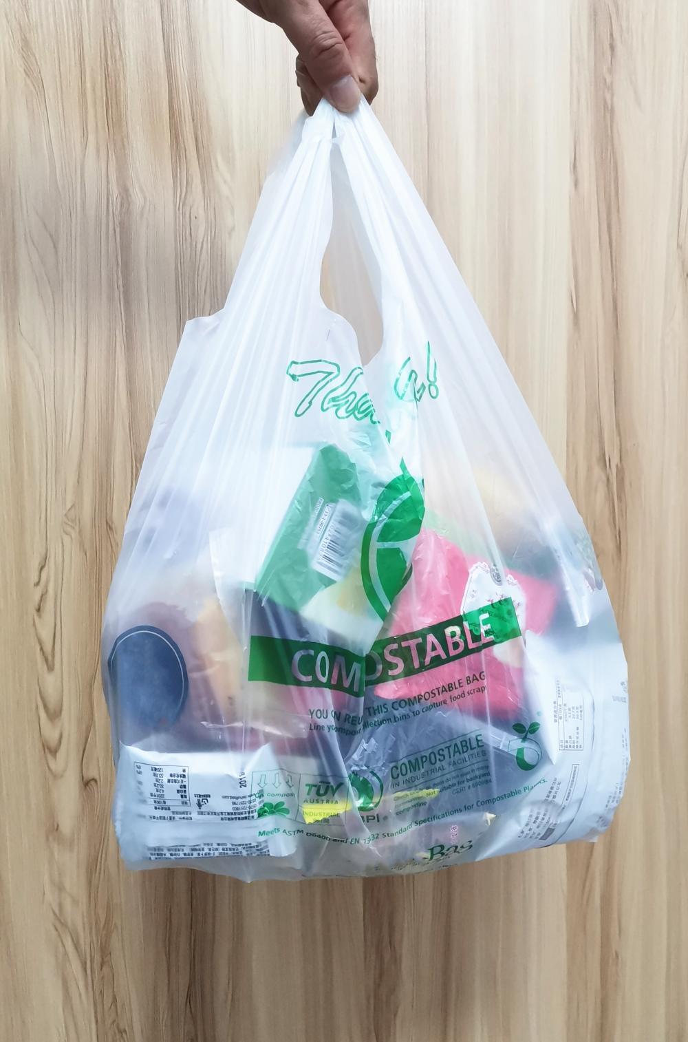 100% degradable Carry Plastic Carrier Bag