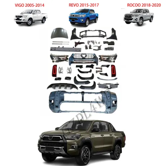 Conversion Front Bumper Kit for Hilux/Vigo/Revo/Rocco 2005-2020 to Rocco 2021+ Kit