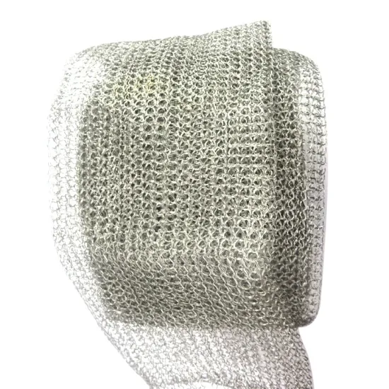 Stainless Steel Food Grade 2mm Loop Hole Knitted Wire Mesh for Outdoor Portable Bag