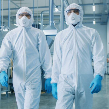 White Non Woven Clean Waterproof Disposable Coverall