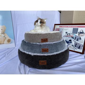 Chenille donut bed cozy & warm