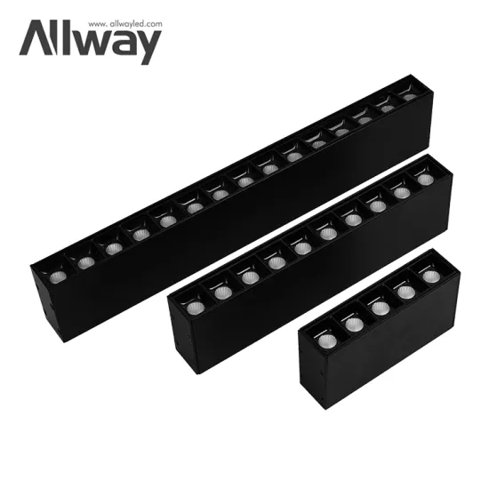 LED Suspension and Chandelier: Aluminum Slim, Matte Black, Acrylic LED Linear Pendant Lights