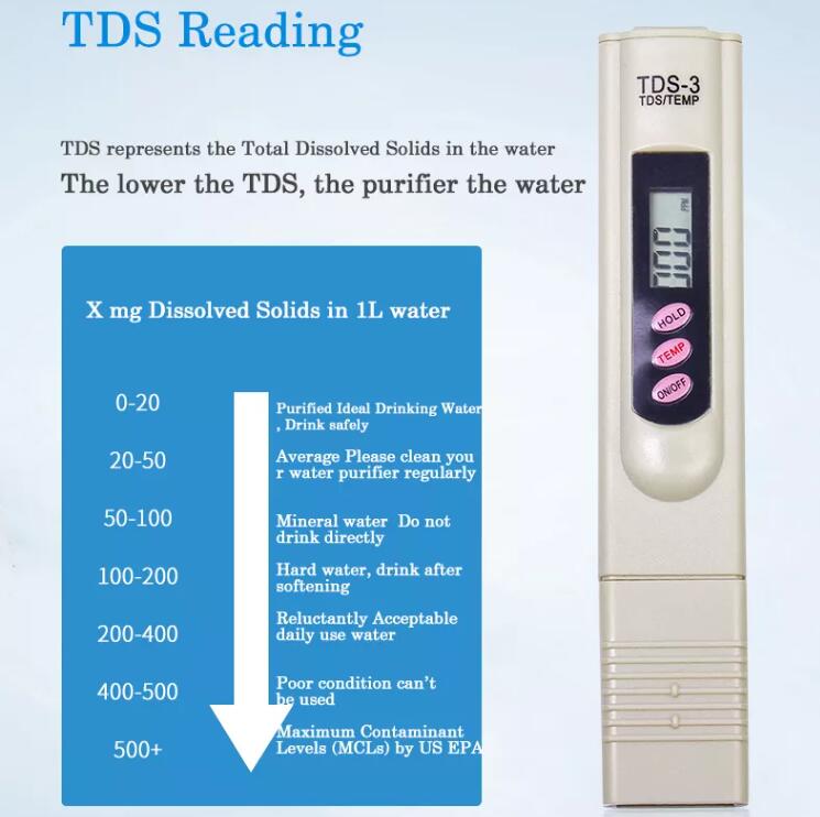 Функциональная проводимость качества воды TDS & EC тестер