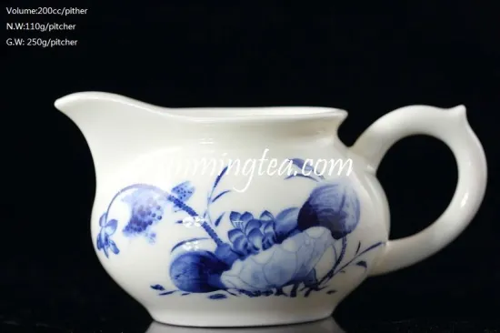 Lotus Painting Porcelain Pitcher, 200cc/pitcher