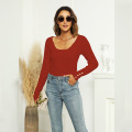 Women Solid Knit Pullover Sweater