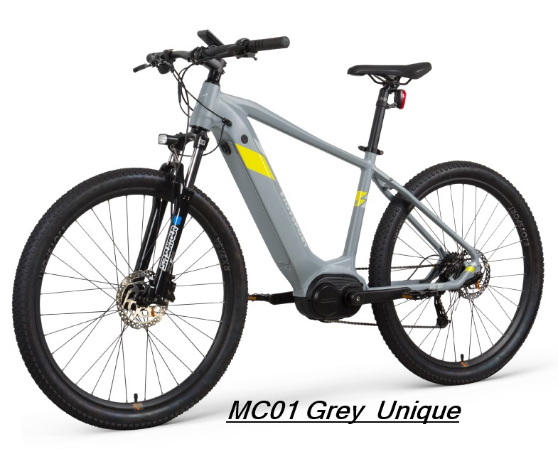Grey Hardtail Electric Mountain Bike