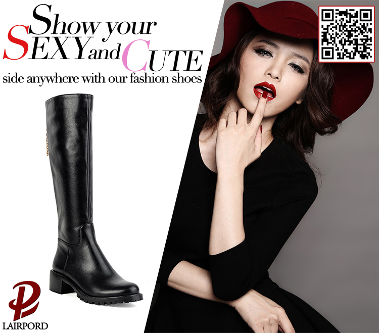 hot sale black elegant women half boots