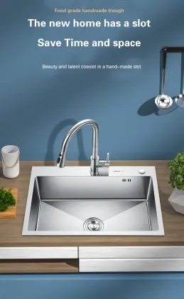 Kitchen sink SUS304 stainless steel handmade single sink