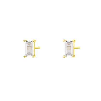 Amiee Fashion 925 Sterling Silver Colorful Zircon Diamond Stud Earrings