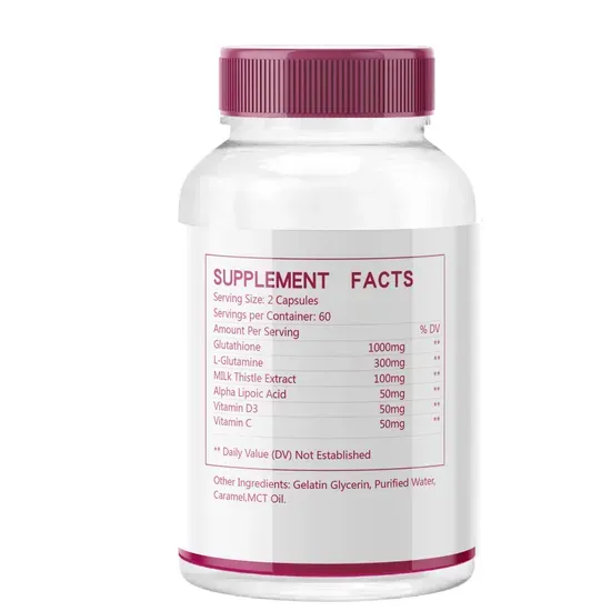 Glutathione Whitening Capsules: Support Immune Function, Detox, Reduce Dark Spots, Brighten Skin Tone