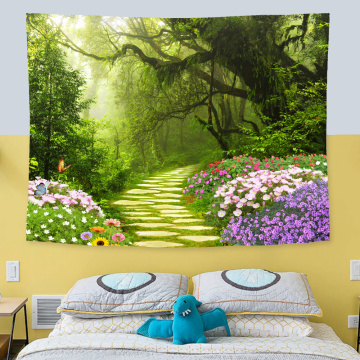 3D Green shade dustproof tapestry