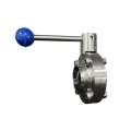 Manuel en acier inoxydable Clamp Sanitary Butterfly Valve