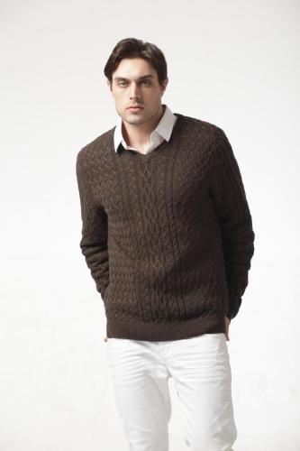 Suéter de punto plano para hombres y pantalones a granel