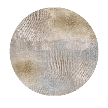 Customizable Round Gradient Color Soft Wool Carpet for Home Decoration