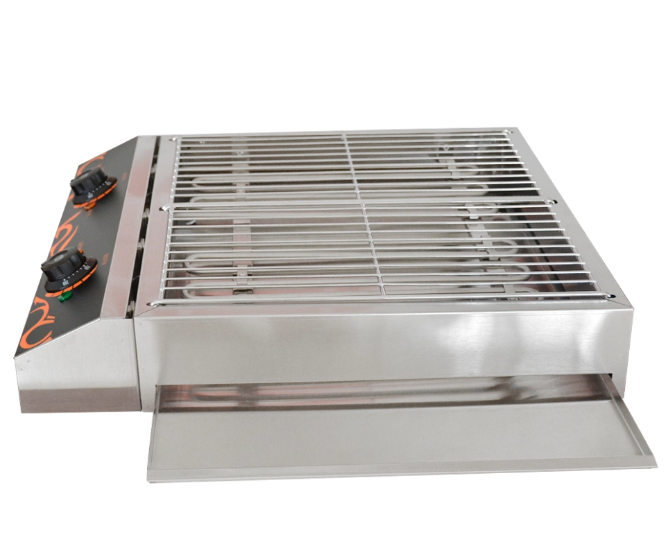 Stainless steel double grill for restaurant