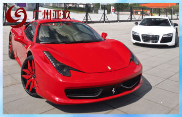 Red Glossy Adhesive Vinyl Wrap With Air Free Bubbles For Car Wrapping