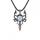 Retro Double Dragon Sword Style Pendant Necklace