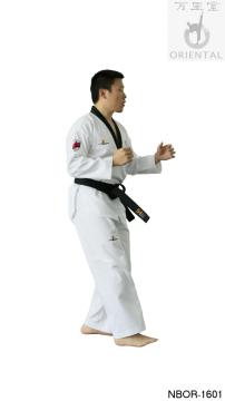 taekwondo training V-neck clothing black collar
