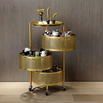 Stainless Steel Barber Trolley with Wheels and Drawers
