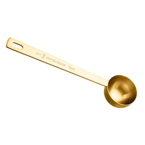 30ml Gold-plated Stainless Steel Long Handle Coffee Scoop