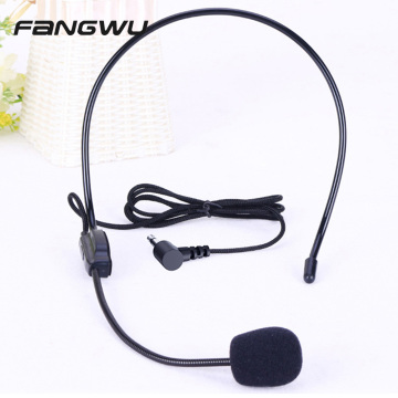 Professional 3.5mm Wired Microphone Headset with Studio Speaker and Voice Amplifier for Clear Sound in Conferences, Guides, Speeches, and Teaching