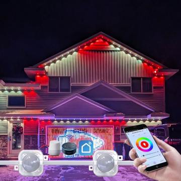 DC24V 30mm Addressable RGBW Pixel LED Controller for Outdoor Permanent Lights