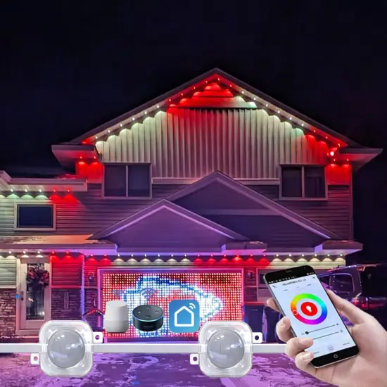 DC24V 30mm Addressable RGBW Pixel LED Controller for Outdoor Permanent Lights