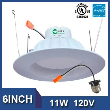 Retrofit or new construction dimmable 6inch 11W recessed ceiling light